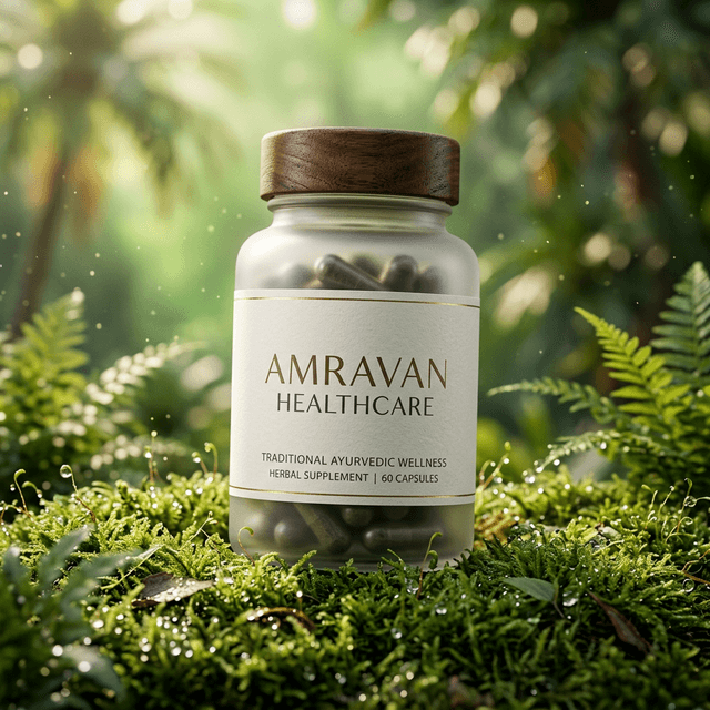 Amravan ayurvedic capsule bottle